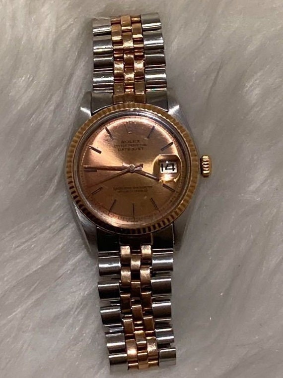 ROLEX Datejust Pink Gold Rare Vintage