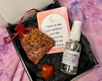 Protection Dream Box: Pillow Mist, Jasper Crystal, Affirmation Card