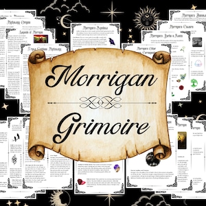Goddess Morrigan Grimoire Pages, The Morrigan Book of Shadows, Printable PDF, Connect with Morrigan, Celtic Goddess of War, Digital Download