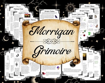 Goddess Morrigan Grimoire Pages, The Morrigan Book of Shadows, Printable PDF, Connect with Morrigan, Celtic Goddess of War, Digital Download
