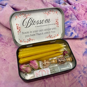 Mindful Moments Mini Candle Tin: Beeswax Candles, Spiritual Gift