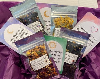 Herbal Tea Sampler: Self Care, Manifesting, Protection, Divination