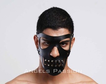 Leather Mask, Party Mask, Male Mask, Sexy Mask,Masculine Mask