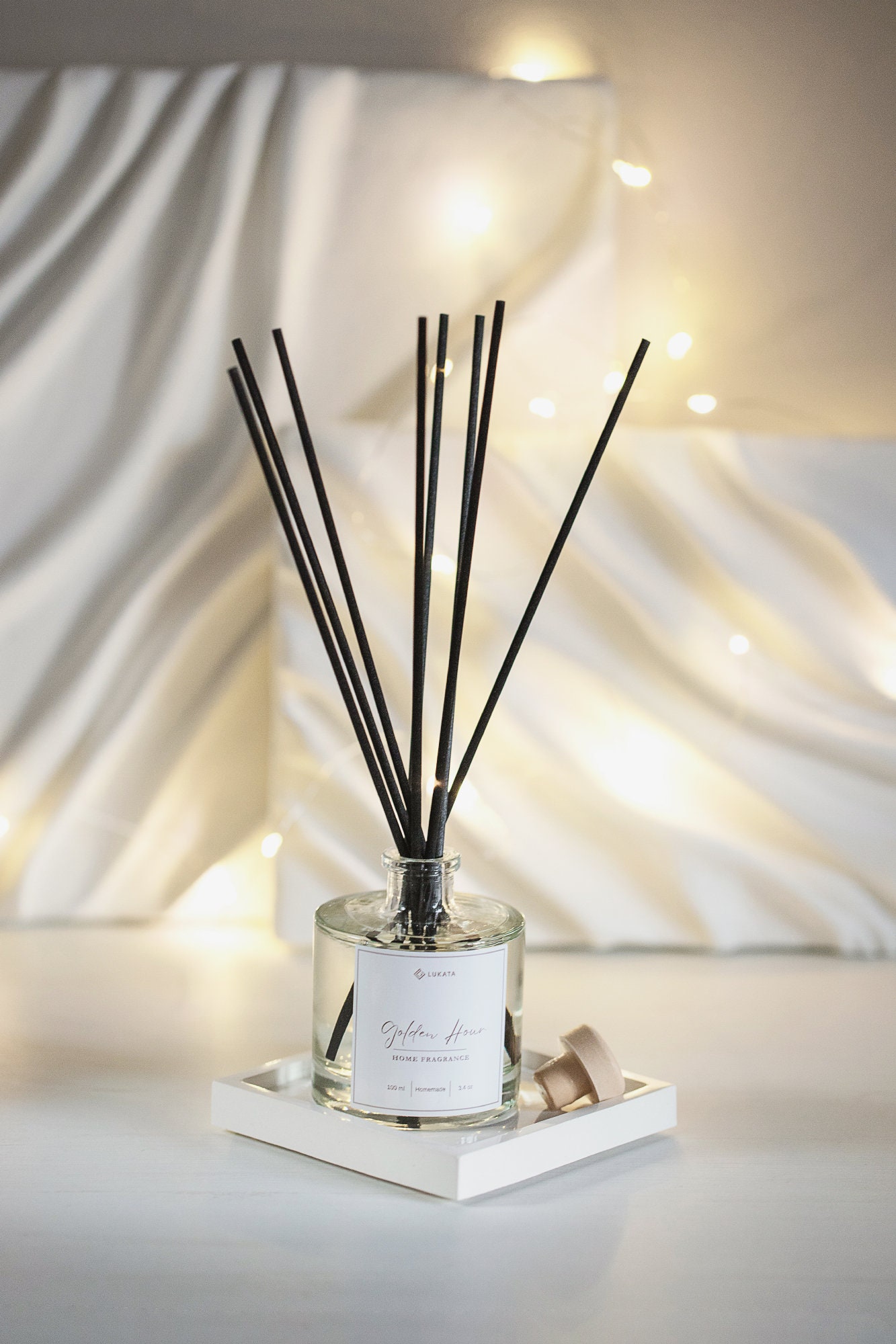 Home Reed Diffuser Set, Glass Bottle, Fragrance/Decor