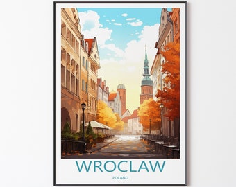 Wroclaw Poster Wall Art Wall Decoration | Wroclaw Travel Poster Illustration Print Wall Art | Poland Poster Travel Print | Gift for Friends