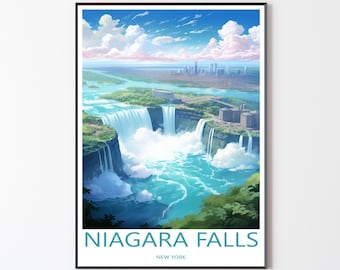 Niagarafälle Poster Reise Niagara falls Print Wandkunst Wandbehang Home Decor Geschenk Kunstliebhaber Niagara Wall Art Kunst Bild Hochzeit