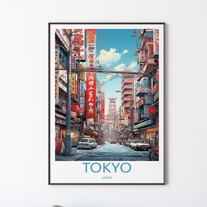 Affiche de voyage Tokyo | Affiche de voyage Tokyo | Affiche vintage Japon | Cadeau pour amis