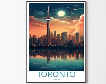 Toronto Poster Canada Travel Toronto Print Wall Art Wall Hanging Home Gift Art Lover Toronto Wall Art Art Toronto Picture Wedding