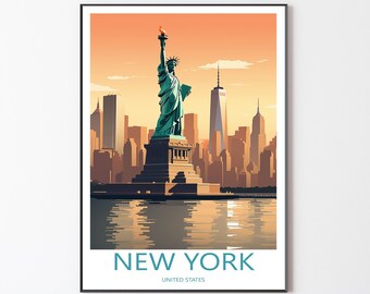 New York Poster Travel New York Print Wall Art Wall Hanging Home Gift Art Lover New York Wall Art Art New York Wall Picture Wedding