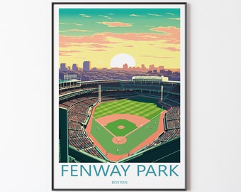Fenway Park Boston Poster Wall Art | Fenway Park Poster Print Illustration Wall Art | America Travel Poster | Boston Gift