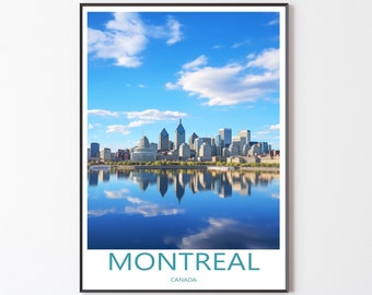 Montreal Poster Mural Wall Decoration | Montreal Travel Illustration Poster Print Wall Art Canada Travel Poster Trip | Gift for friends