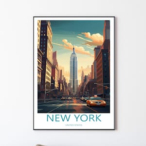 Stampa poster di viaggio di New York, arte da parete, New York, decorazione da parete, regalo per gli amanti dell'arte, New York, arte da parete, regalo artistico, decorazione