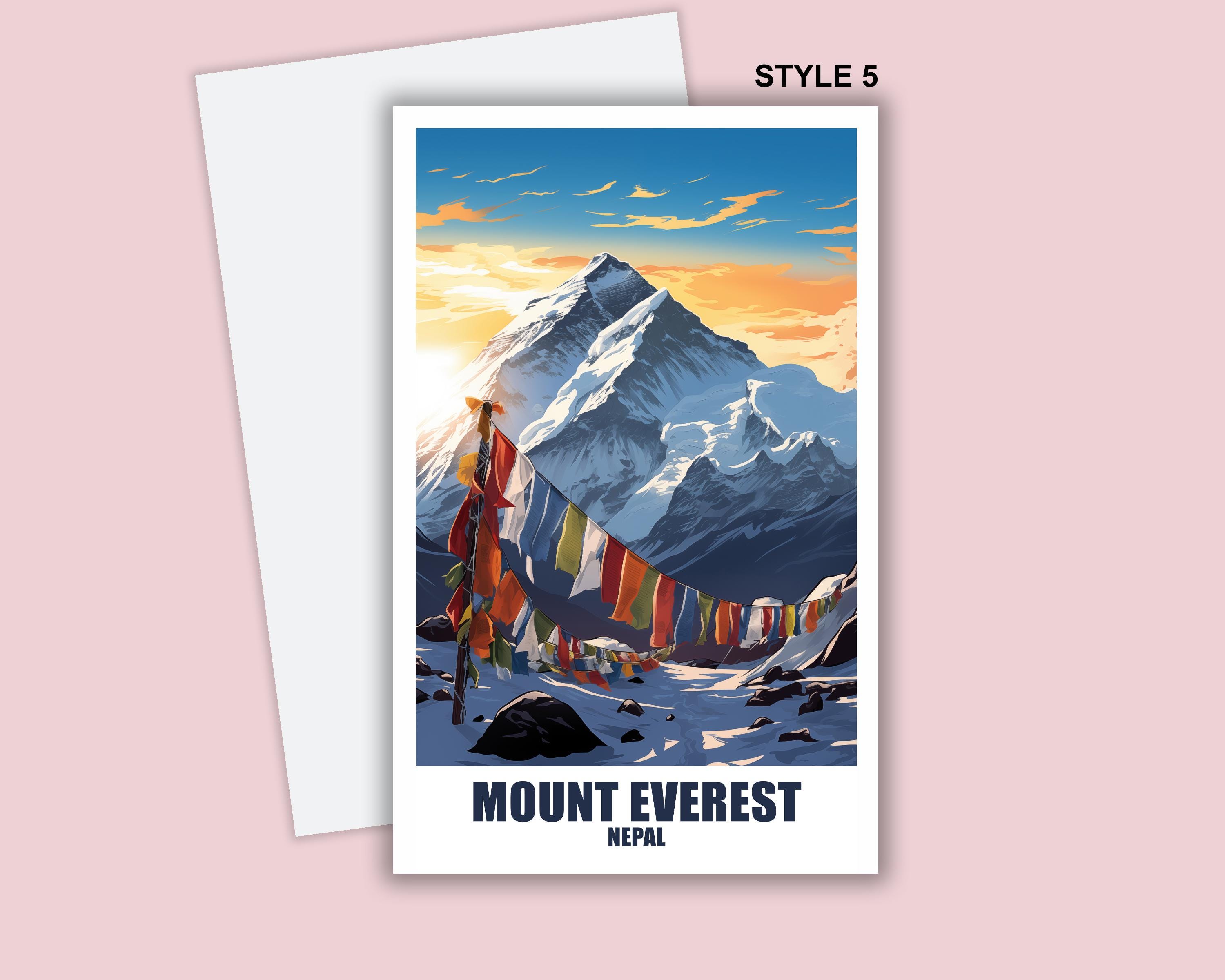 Personalized Mount Everest Postcard, Nepal Card, Himalaya Greeting