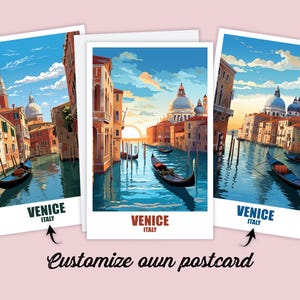 Personalized Venice Postcard, Italy Card, Greeting Card Gift Card, Italy Travel Postcard Venice Card, Travel Card Friends Family