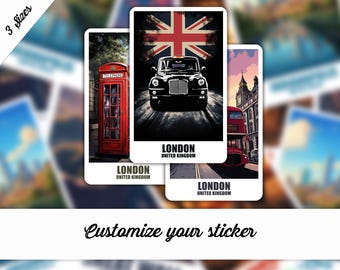 Sticker London, Personalized London Sticker, England Sticker, Sticker Travel Suitcase Car Sticker Travel Sticker, Gift Sticker