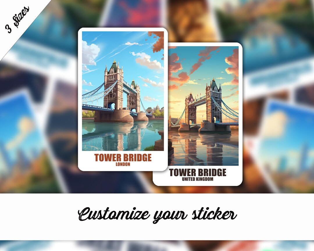 Bridge Sticker Tower Bridge Sticker, Personalized Sticker Tower Bridge, London Sticker ...