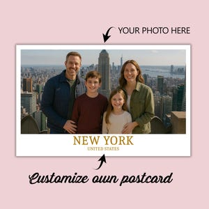 Personalisierbare Familien Postkarte Personalisiertes Foto Postkarte für Familie Familie Grußkarte Weihnachtskarte Reiseerinnerung Postkarte