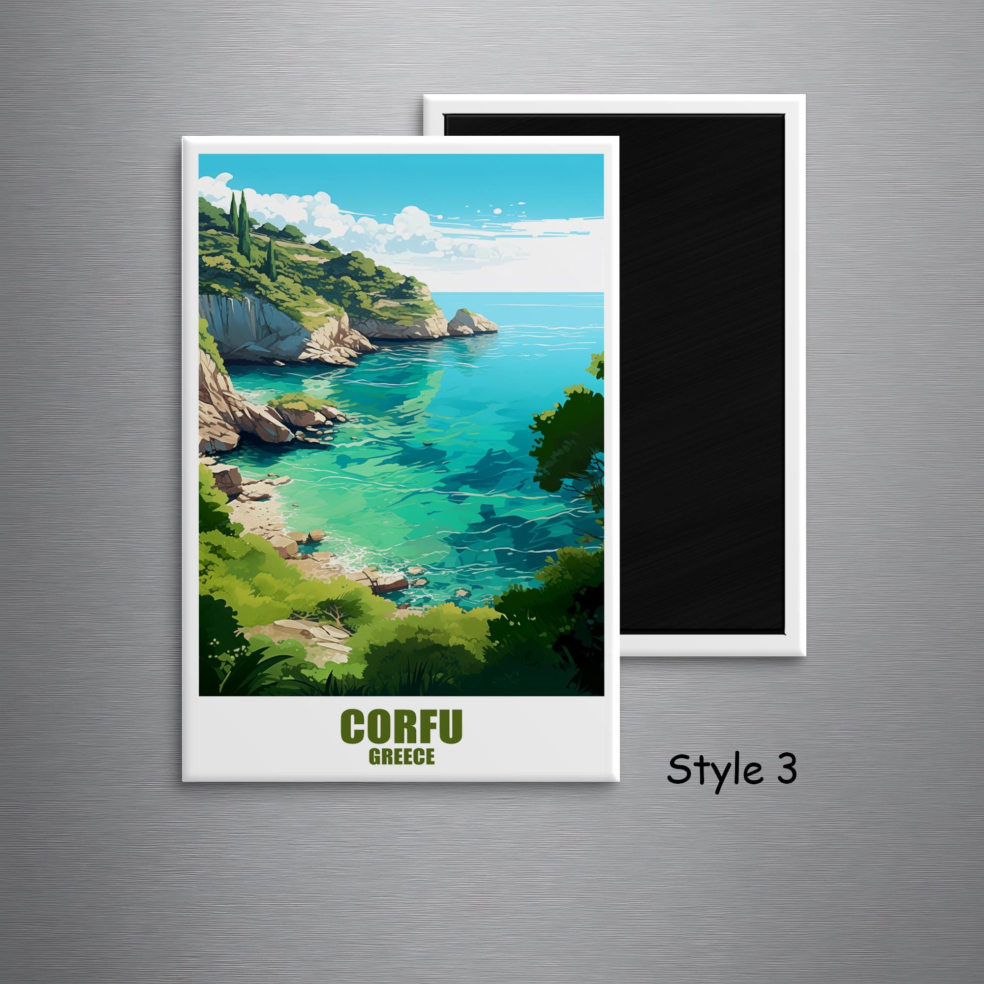 Souvenir Colgante Corfú Grecia Kérkyra Kerkira Pondikonisi