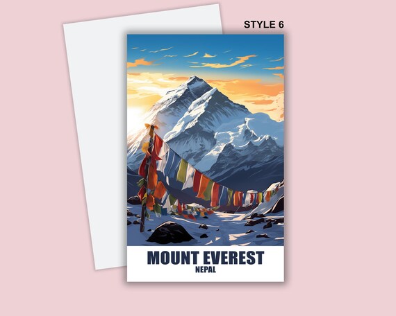 Personalized Mount Everest Postcard, Nepal Card, Himalaya Greeting