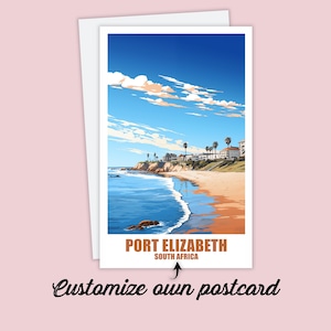 Cartolina personalizzata di Port Elizabeth, cartolina del Sud Africa, biglietto di auguri, biglietto regalo, cartolina di viaggio, biglietto di viaggio amici e famiglia