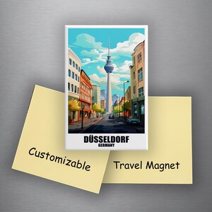 Holz-Kühlschrankmagnet Düsseldorf – Personalisiertes Souvenir, 4 Mm Dick