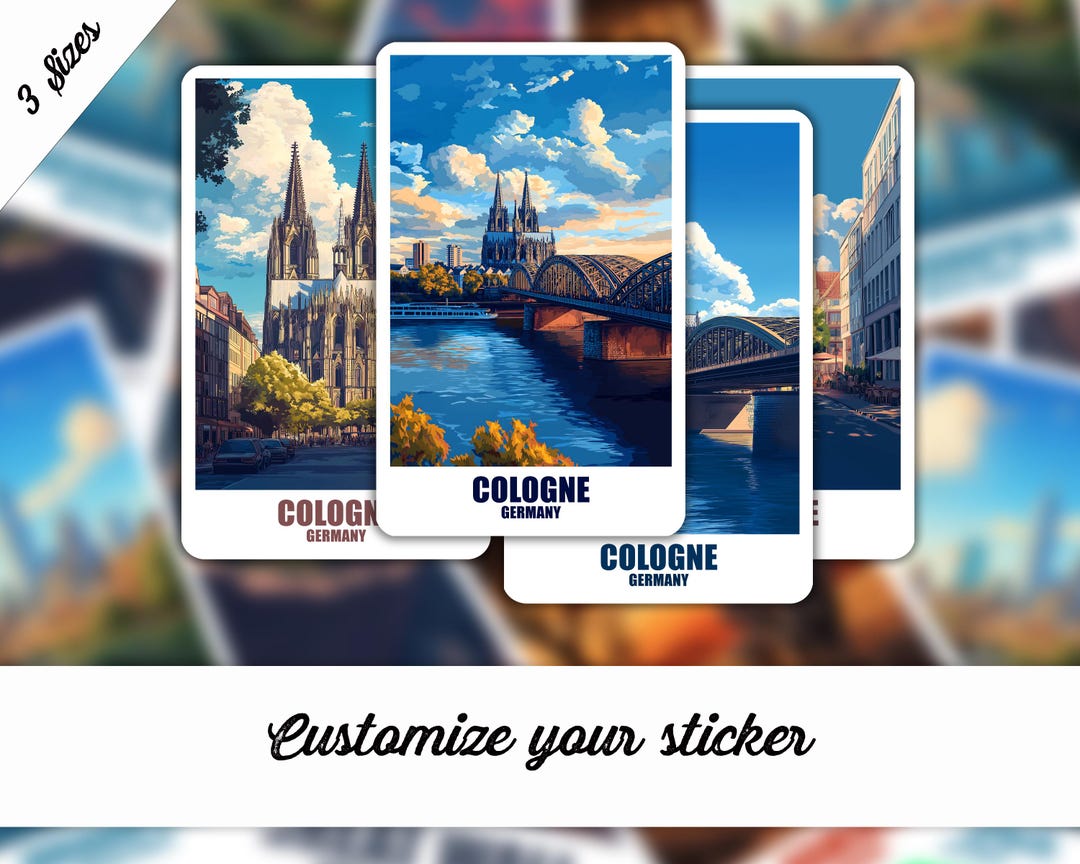 Personalized Cologne Sticker Germany Personalizable Cologne Sticker ...
