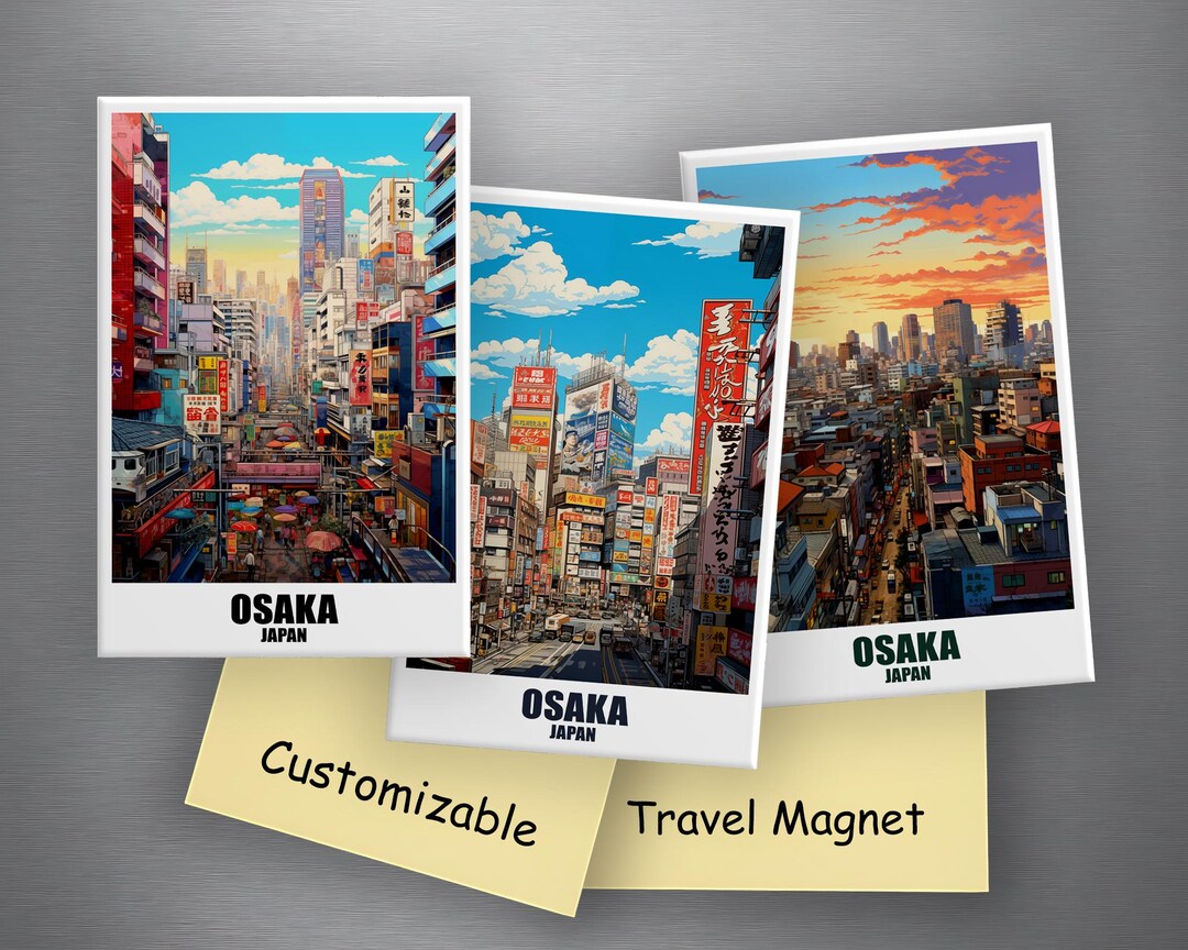 Osaka Fridge Magnet Personalized 78 X 53 Mm City Magnets