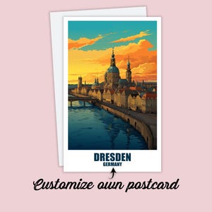Carte postale de Dresde, carte postale personnalisée Dresde, Allemagne Carte de voyage Carte postale Cadeau, carte postale de vacances pour les amis et la famille