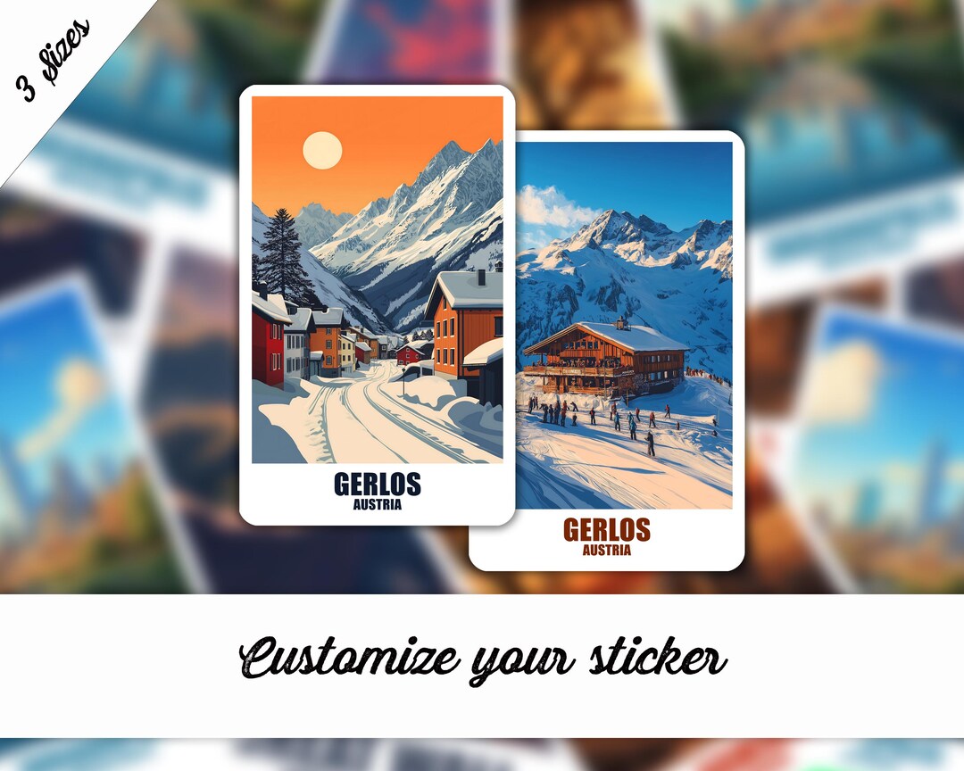 Personalized Gerlos Sticker Austria Customizable Alps Sticker Travel ...
