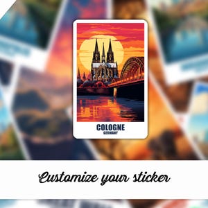 Cologne sticker, personalized sticker from Cologne, Germany sticker, gift sticker, travel sticker from Cologne