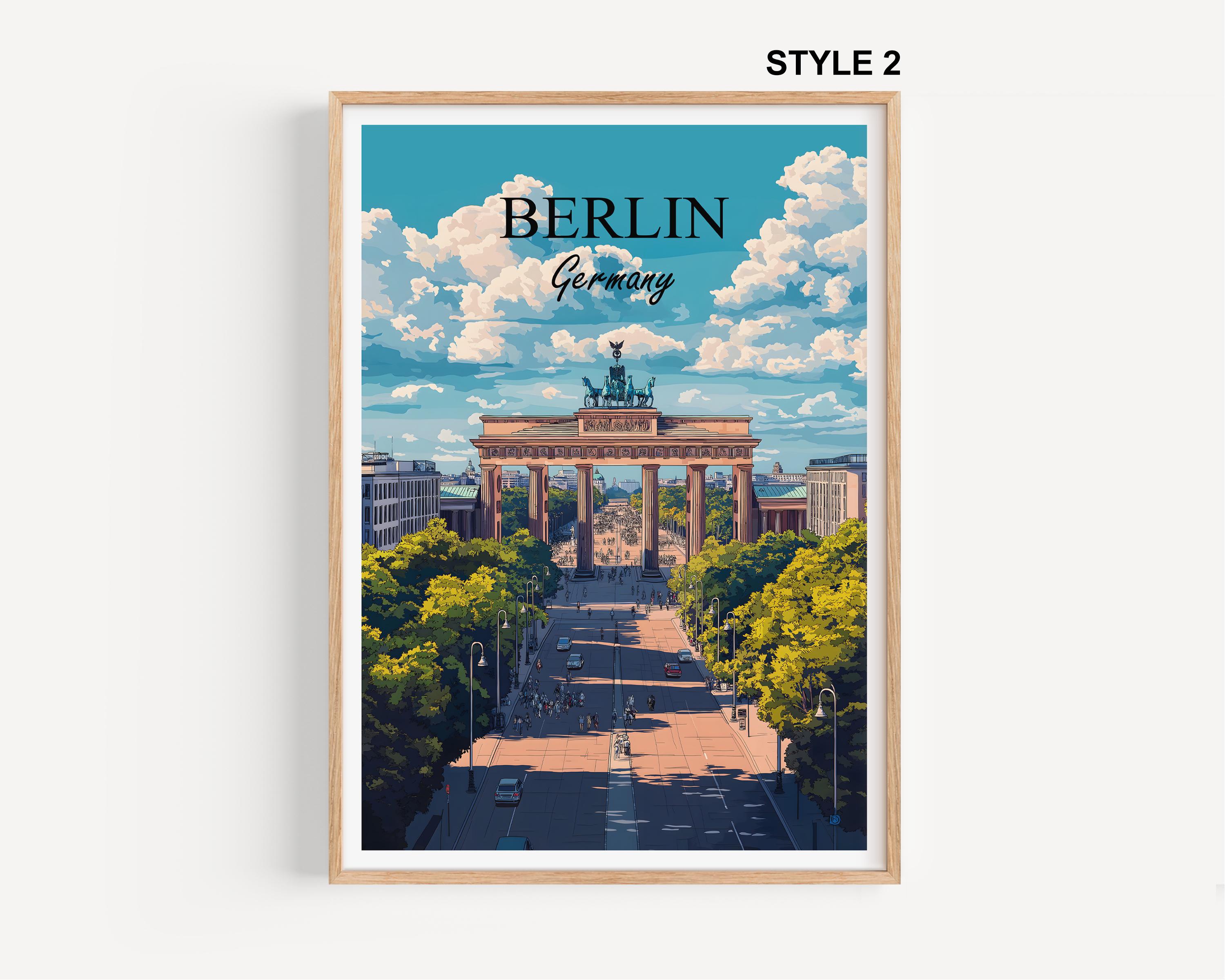 Personalized Berlin Poster Germany Travel Poster Berlin