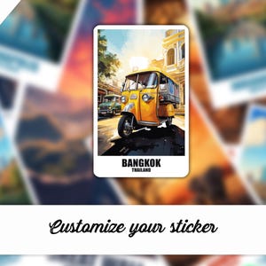 Bangkok Sticker, Personalized Sticker from Bangkok, Thailand Sticker, Sticker Travel Suitcase Car Sticker Travel Sticker Personalized