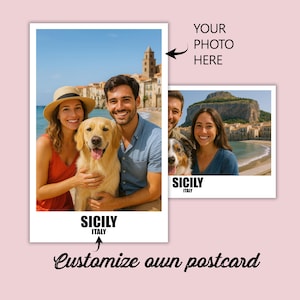 Postal con foto personalizable para parejas Postal personal con mascota Tarjeta personalizable para amigos Tarjeta regalo Tarjeta de felicitación