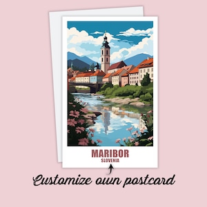 Carte postale de Maribor, carte postale personnalisée Maribor, Slovénie Carte postale de voyage Carte-cadeau, carte postale de vacances Amis et famille