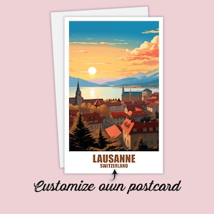 Carte postale de Lausanne, carte postale personnalisée Carte postale de voyage de Lausanne, Suisse, carte-cadeau, carte postale de vacances pour les amis et la famille