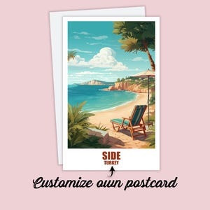 Carte postale personnalisée, carte de Turquie, carte de vœux, carte-cadeau, carte postale de voyage en Turquie, carte d'accompagnement, carte de voyage pour amis et famille