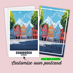 Carte postale personnalisable Osnabrück Allemagne carte de voyage Osnabrück cadeau personnalisé pour amis carte de vœux carte cadeau vacances