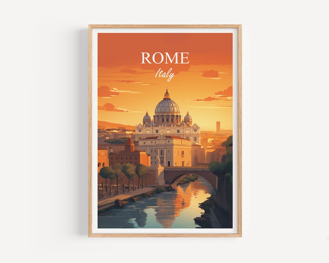 Window View Poster Rome Rome | Rome Poster Wall Art Wall Decor | Rome Travel Poster ...