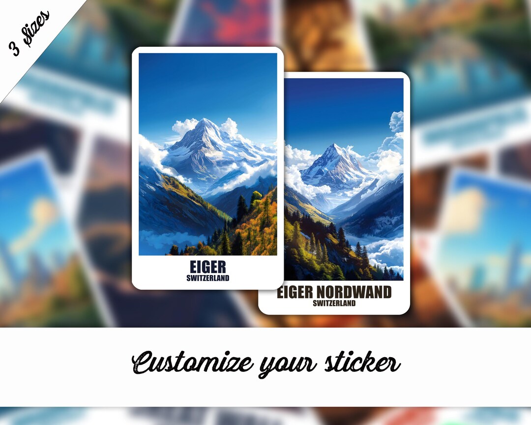 Sticker Eiger Eiger Sticker, Personalized Sticker Eiger North Face Switzerland ...