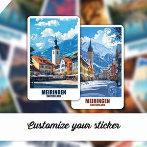 Adesivo Meiringen personalizzato Adesivo Meiringen Svizzera Adesivo regalo personalizzabile Adesivo da viaggio per valigia Auto portatile