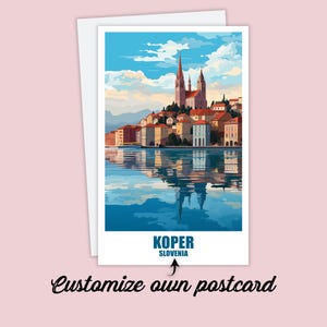 Koper Postkarte, Personalisierte Postkarte Koper, Slowenien Karte Reise Postkarte Geschenk Karte Urlaubspostkarte für Freunde & Familie