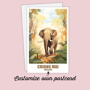 Carte postale de Chiang Mai, carte postale personnalisée Chiang Mai, Thaïlande Carte postale de voyage Carte postale de vacances Amis Famille, Chiang Mai Kart