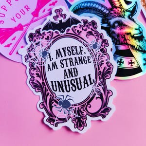 Aufkleber "Strange and Unusual" Fledermäuse, Pastel Goth, Emo, Yami Kawaii, Gruselig, Süß, Gothic, Spooky