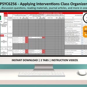 PSYC 6256 - Tillämpa interventioner Kursorganisatör