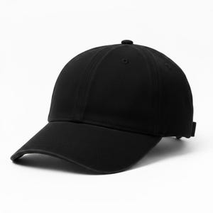 Black Baseball Cap Summer Hat for Self Design / Patterns