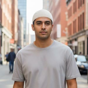 Turkse gebreide muts Kufi Takke, ademende stretchmuts, Namazi Topi, uniseks maat 56