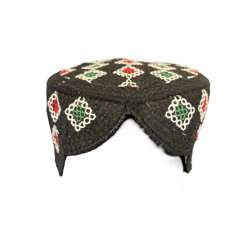 Sindhi Balochi Kufi Topi: Embroidered Dice Pattern Unisex Cap - Etsy