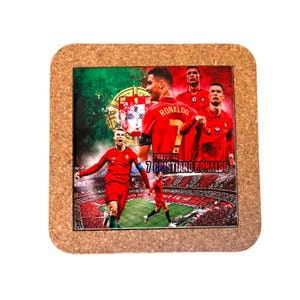 Portugal Azulejo Tiles, Ethnic Portugese Pottery on Ceramic Tiles with Cork Base  - Scratch Resistant (Registered Designs)