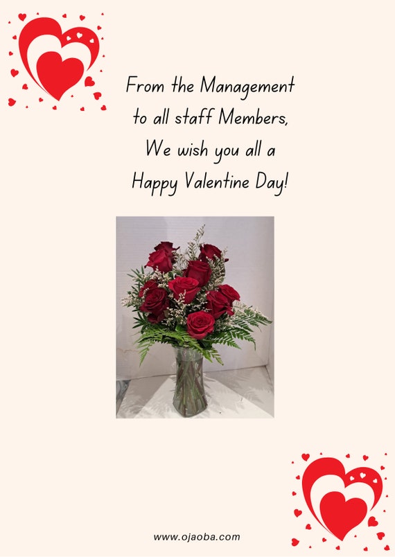 From Management to all member of Staff is a card message that  connects staff to management of any organization