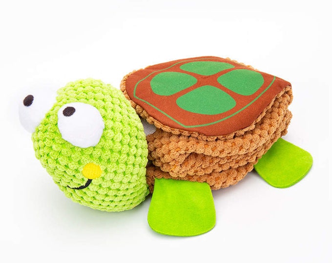 Turtle Puzzle toy for Dogs, Snuffle toy, Anti boredom dog toy, Squeaky dog toy